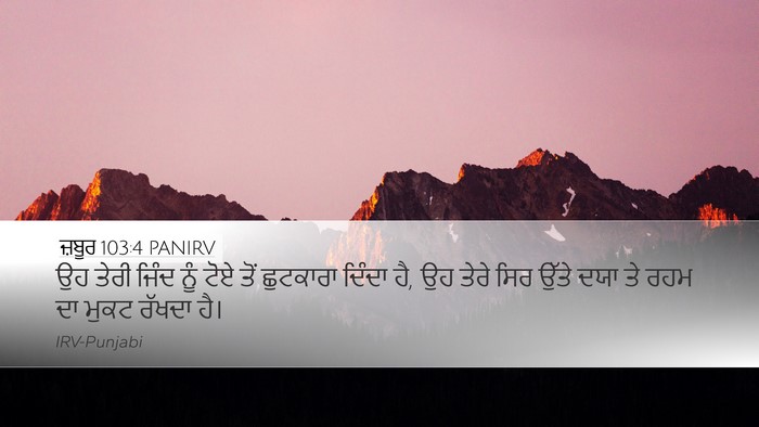ਜ਼ਬੂਰ 103:4 PANIRV Bible Verse Image