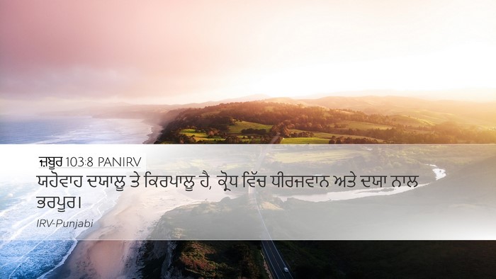 ਜ਼ਬੂਰ 103:8 PANIRV Desktop Wallpaper - ਯਹੋਵਾਹ ਦਯਾਲੂ ਤੇ - Desktop Bible Verse Wallpaper