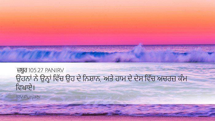ਜ਼ਬੂਰ 105:27 PANIRV Bible Verse Image