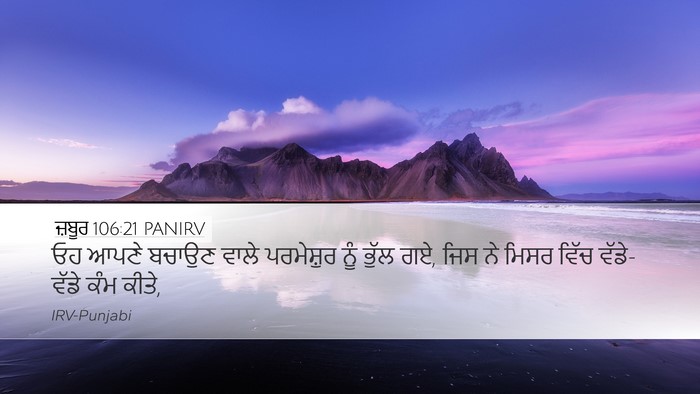 ਜ਼ਬੂਰ 106:21 PANIRV Bible Verse Image