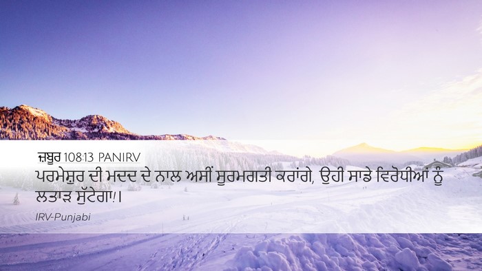 ਜ਼ਬੂਰ 108:13 PANIRV Desktop Wallpaper - ਪਰਮੇਸ਼ੁਰ ਦੀ ਮਦਦ ਦੇ - Desktop Bible Verse Wallpaper