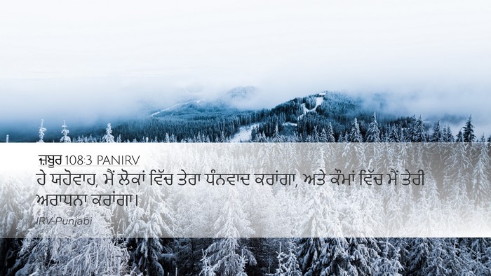 ਜ਼ਬੂਰ 108:3 PANIRV Desktop Wallpaper - ਹੇ ਯਹੋਵਾਹ, ਮੈਂ - Desktop Bible Verse Wallpaper