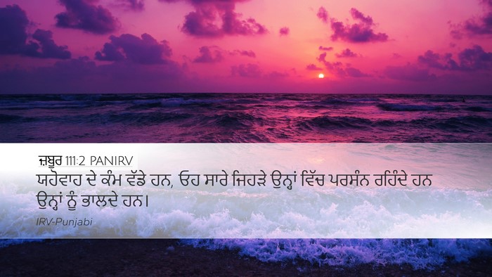 ਜ਼ਬੂਰ 111:2 PANIRV Bible Verse Image