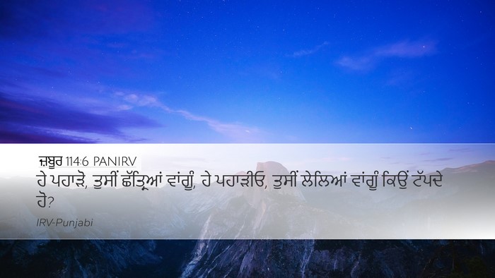 ਜ਼ਬੂਰ 114:6 PANIRV Bible Verse Image