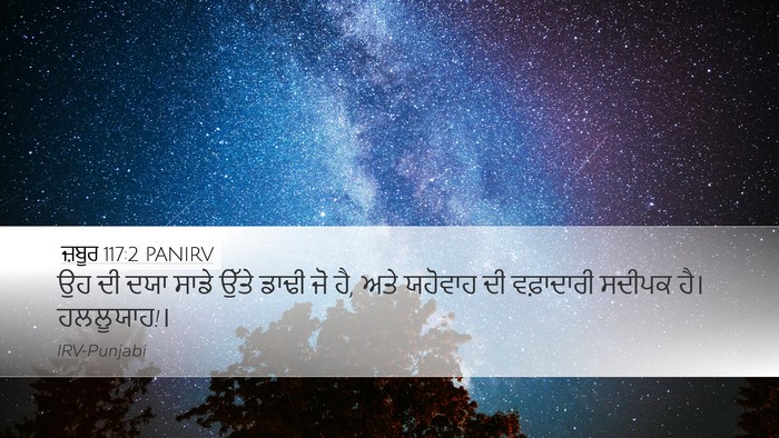 ਜ਼ਬੂਰ 117:2 PANIRV Bible Verse Image