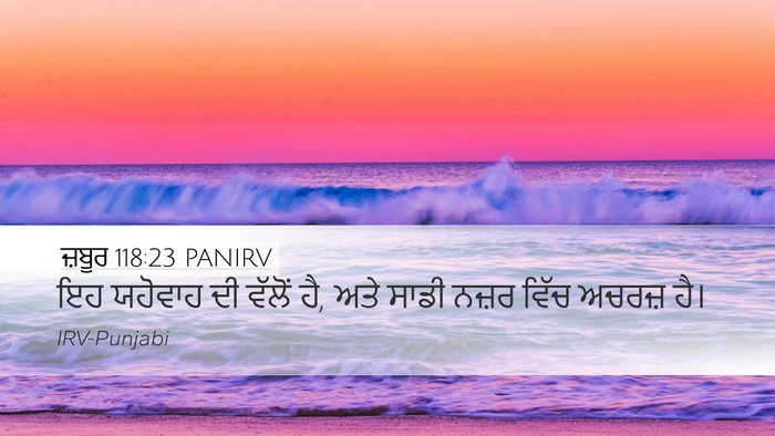 ਜ਼ਬੂਰ 118:23 PANIRV Bible Verse Image