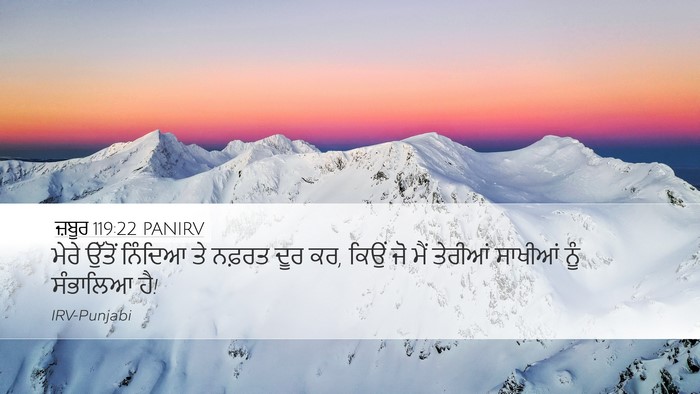 ਜ਼ਬੂਰ 119:22 PANIRV Desktop Wallpaper - ਮੇਰੇ ਉੱਤੋਂ ਨਿੰਦਿਆ - Desktop Bible Verse Wallpaper