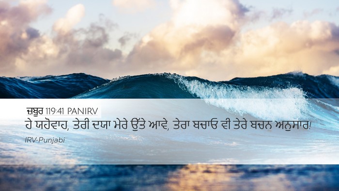 ਜ਼ਬੂਰ 119:41 PANIRV Desktop Wallpaper - ਹੇ ਯਹੋਵਾਹ, ਤੇਰੀ ਦਯਾ - Desktop Bible Verse Wallpaper