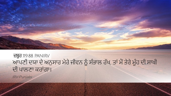ਜ਼ਬੂਰ 119:88 PANIRV Bible Verse Image