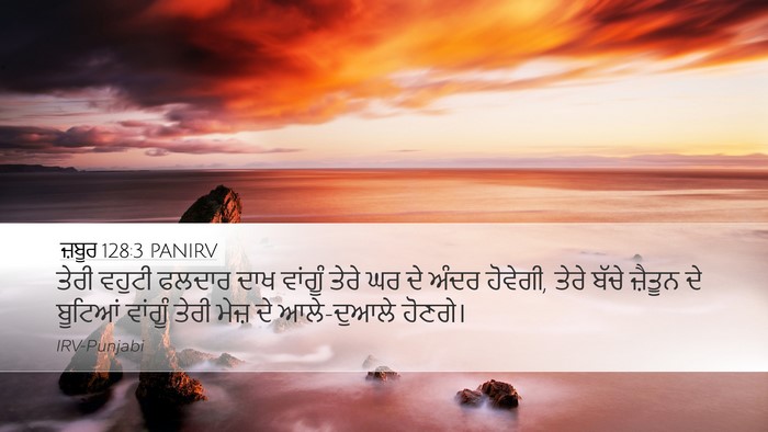 ਜ਼ਬੂਰ 128:3 PANIRV Bible Verse Image