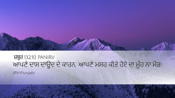 ਜ਼ਬੂਰ 132:10 PANIRV Desktop Wallpaper - ਆਪਣੇ ਦਾਸ ਦਾਊਦ ਦੇ - Desktop Bible Verse Wallpaper