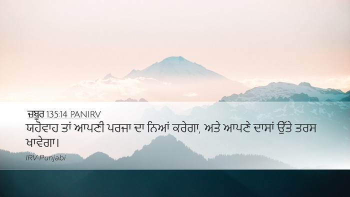 ਜ਼ਬੂਰ 135:14 PANIRV Desktop Wallpaper - ਯਹੋਵਾਹ ਤਾਂ ਆਪਣੀ - Desktop Bible Verse Wallpaper