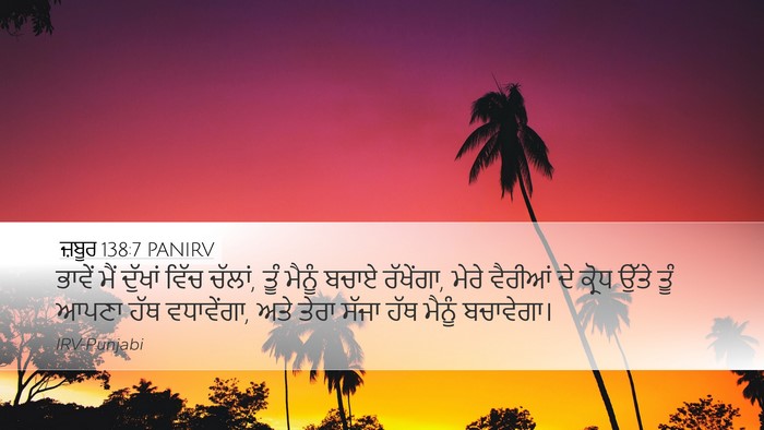 ਜ਼ਬੂਰ 138:7 PANIRV Bible Verse Image