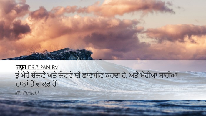 ਜ਼ਬੂਰ 139:3 PANIRV Desktop Wallpaper - ਤੂੰ ਮੇਰੇ ਚੱਲਣੇ ਅਤੇ - Desktop Bible Verse Wallpaper
