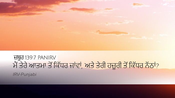 ਜ਼ਬੂਰ 139:7 PANIRV Bible Verse Image