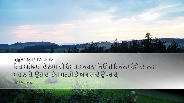 ਜ਼ਬੂਰ 148:13 PANIRV Bible Verse Image