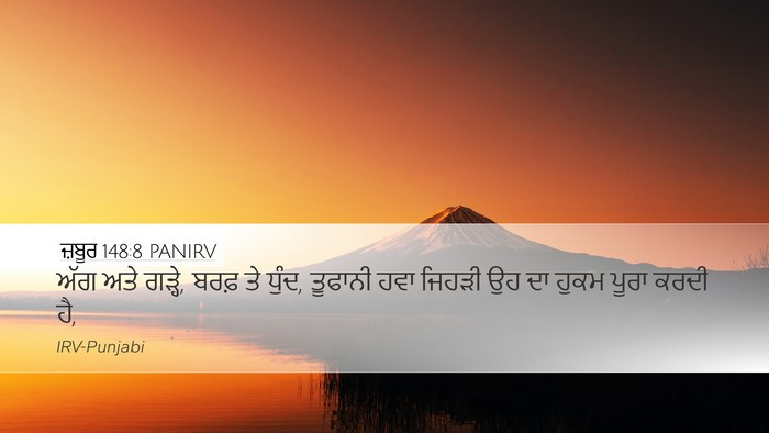 ਜ਼ਬੂਰ 148:8 PANIRV Bible Verse Image