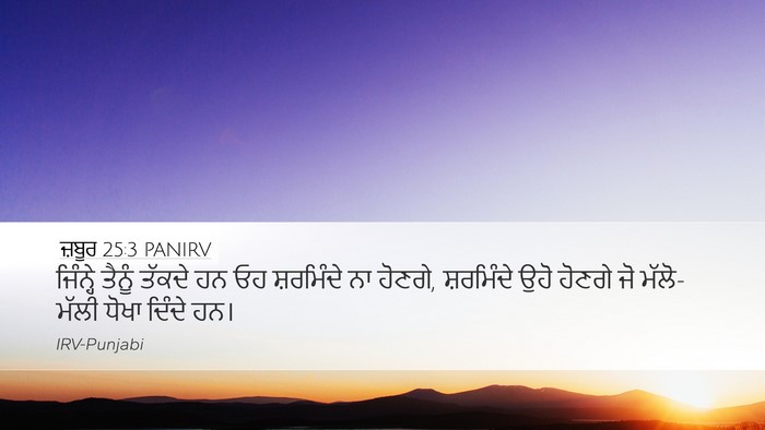 ਜ਼ਬੂਰ 25:3 PANIRV Bible Verse Image