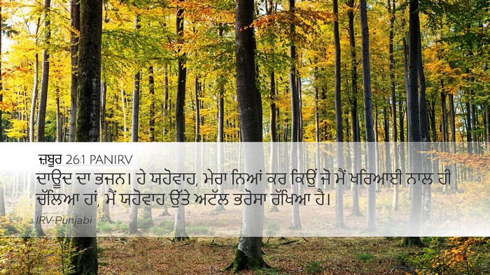 ਜ਼ਬੂਰ 26:1 PANIRV Bible Verse Image