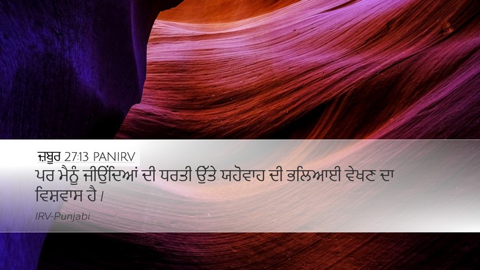 ਜ਼ਬੂਰ 27:13 PANIRV Bible Verse Image