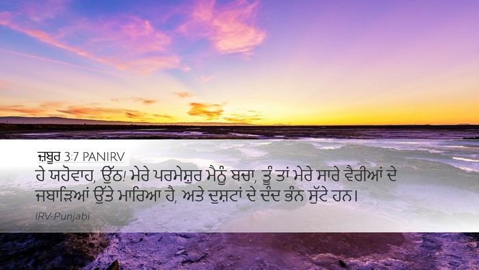 ਜ਼ਬੂਰ 3:7 PANIRV Desktop Wallpaper - ਹੇ ਯਹੋਵਾਹ, ਉੱਠ! - Desktop Bible Verse Wallpaper