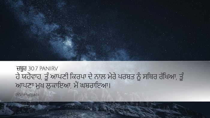 ਜ਼ਬੂਰ 30:7 PANIRV Bible Verse Image