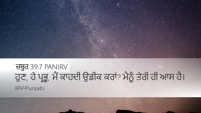 ਜ਼ਬੂਰ 39:7 PANIRV Bible Verse Image