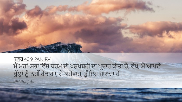 ਜ਼ਬੂਰ 40:9 PANIRV Bible Verse Image