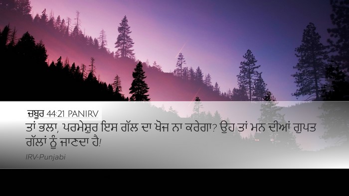 ਜ਼ਬੂਰ 44:21 PANIRV Bible Verse Image