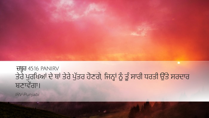 ਜ਼ਬੂਰ 45:16 PANIRV Bible Verse Image