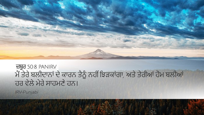 ਜ਼ਬੂਰ 50:8 PANIRV Bible Verse Image