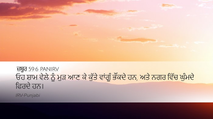 ਜ਼ਬੂਰ 59:6 PANIRV Bible Verse Image