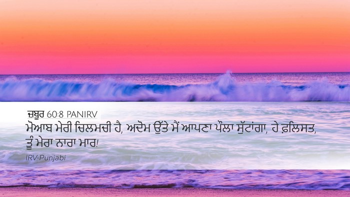ਜ਼ਬੂਰ 60:8 PANIRV Bible Verse Image
