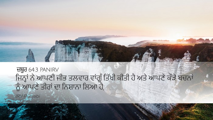 ਜ਼ਬੂਰ 64:3 PANIRV Bible Verse Image