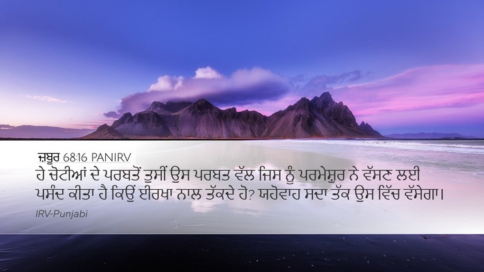 ਜ਼ਬੂਰ 68:16 PANIRV Bible Verse Image