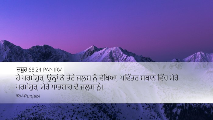 ਜ਼ਬੂਰ 68:24 PANIRV Bible Verse Image