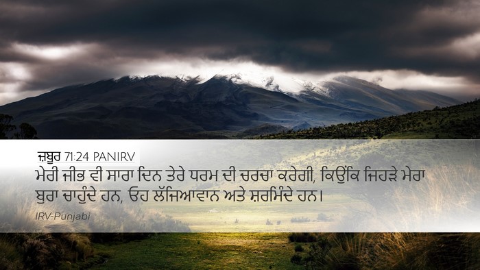 ਜ਼ਬੂਰ 71:24 PANIRV Desktop Wallpaper - ਮੇਰੀ ਜੀਭ ਵੀ ਸਾਰਾ - Desktop Bible Verse Wallpaper