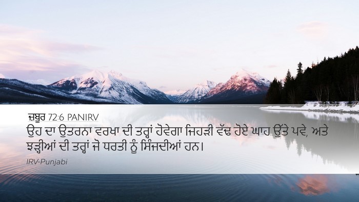 ਜ਼ਬੂਰ 72:6 PANIRV Desktop Wallpaper - ਉਹ ਦਾ ਉਤਰਨਾ ਵਰਖਾ ਦੀ - Desktop Bible Verse Wallpaper