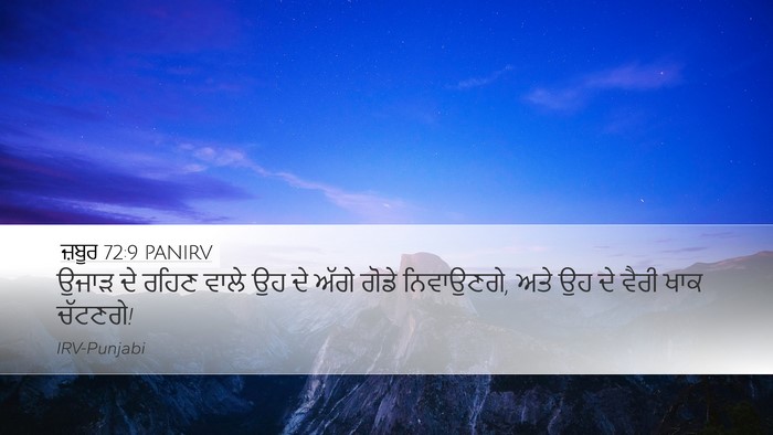ਜ਼ਬੂਰ 72:9 PANIRV Bible Verse Image