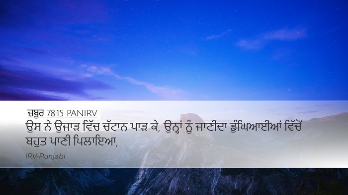 ਜ਼ਬੂਰ 78:15 PANIRV Bible Verse Image