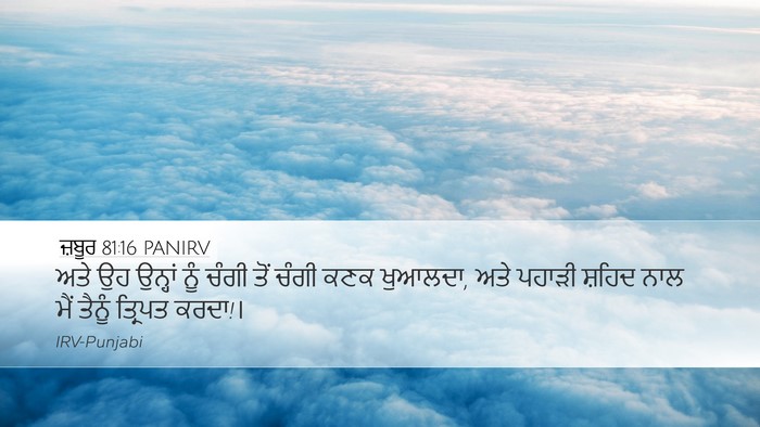 ਜ਼ਬੂਰ 81:16 PANIRV Desktop Wallpaper - ਅਤੇ ਉਹ ਉਨ੍ਹਾਂ ਨੂੰ - Desktop Bible Verse Wallpaper