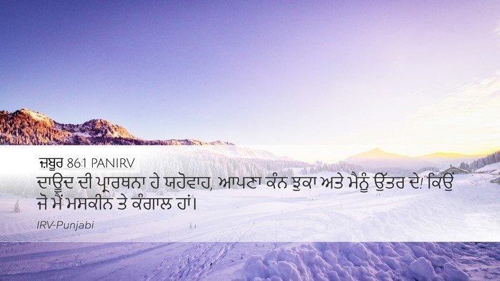 ਜ਼ਬੂਰ 86:1 PANIRV Bible Verse Image