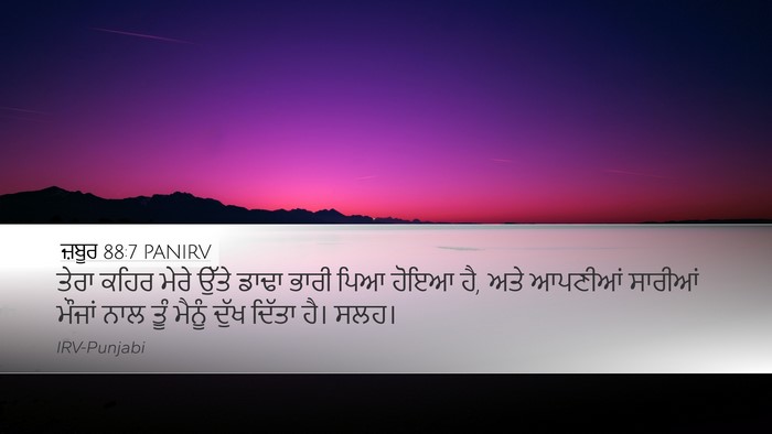 ਜ਼ਬੂਰ 88:7 PANIRV Bible Verse Image