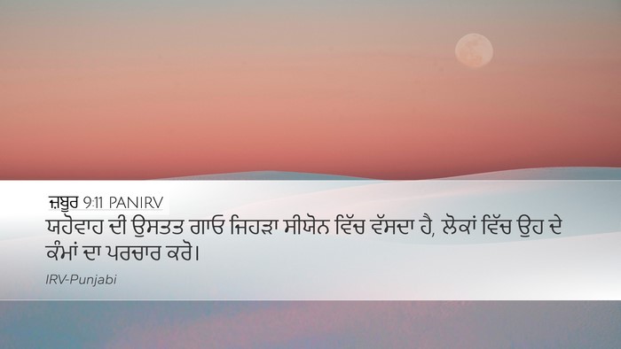 ਜ਼ਬੂਰ 9:11 PANIRV Bible Verse Image