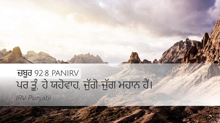 ਜ਼ਬੂਰ 92:8 PANIRV Bible Verse Image