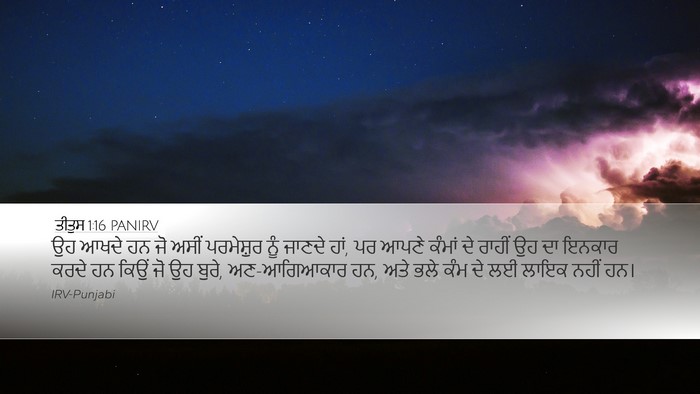 ਤੀਤੁਸ 1:16 PANIRV Bible Verse Image