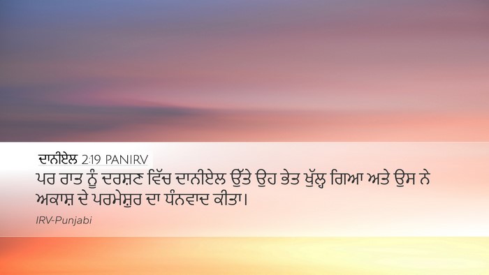 ਦਾਨੀਏਲ 2:19 PANIRV Bible Verse Image