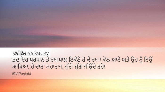 ਦਾਨੀਏਲ 6:6 PANIRV Bible Verse Image
