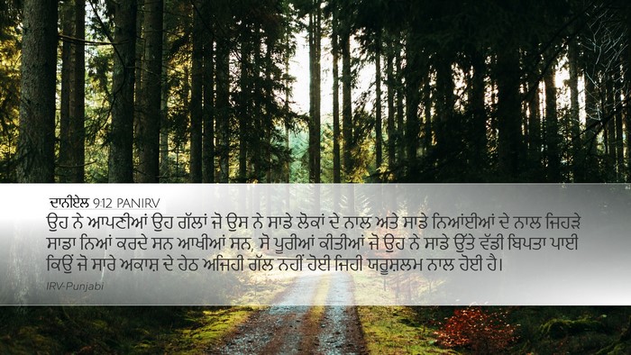 ਦਾਨੀਏਲ 9:12 PANIRV Bible Verse Image