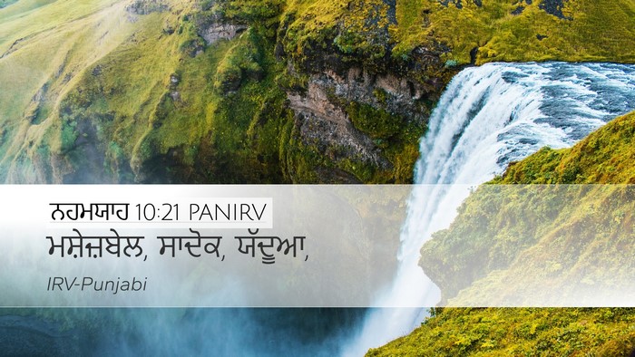 ਨਹਮਯਾਹ 10:21 PANIRV Desktop Wallpaper - ਮਸ਼ੇਜ਼ਬੇਲ, ਸਾਦੋਕ, - Desktop Bible Verse Wallpaper